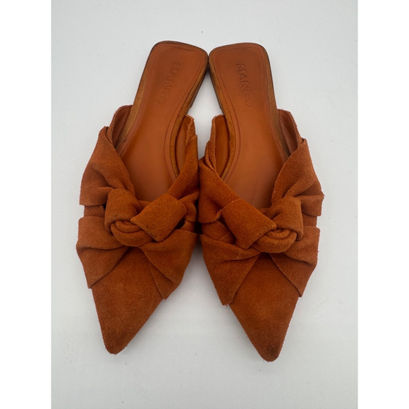 Mango Shoes - Women's Mango Mules Size 6.5/37 Rust Brown